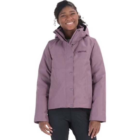 Marmot Women's Chelsea Short Down Insulated Hooded Jacket Snow Winter Ski - Picture 1 of 6